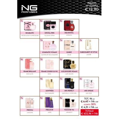 PROMO NG PERFUMES 96 PZ