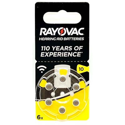 RAYOVAC BATTERIE DA10 10AU B6