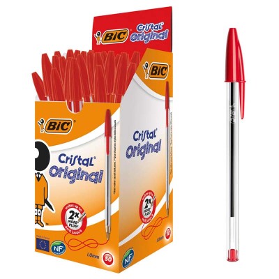 BIC PENNE CRISTAL ROSSE