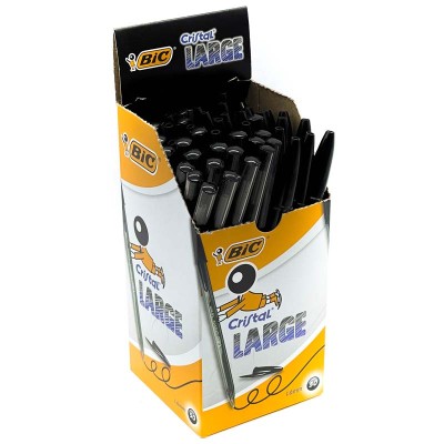 BIC PENNE CRISTAL NERE LARGE