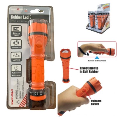 CFG MINI TORCIA RUBBER LED 3