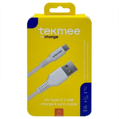 TEKMEE CAVO BL 2M TYPEC/USB 2A