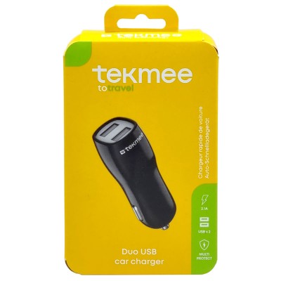 TEKMEE CARICATORE AUTO BL 2USB