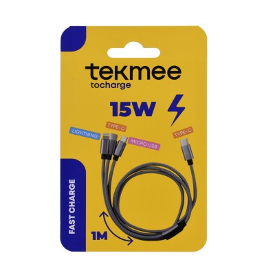 TEKMEE CAVO RICARICA 3-IN-1